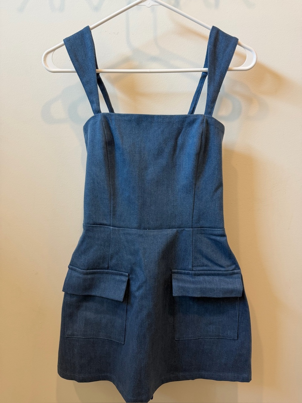 DOWNTOWN DENIM POCKET ROMPER